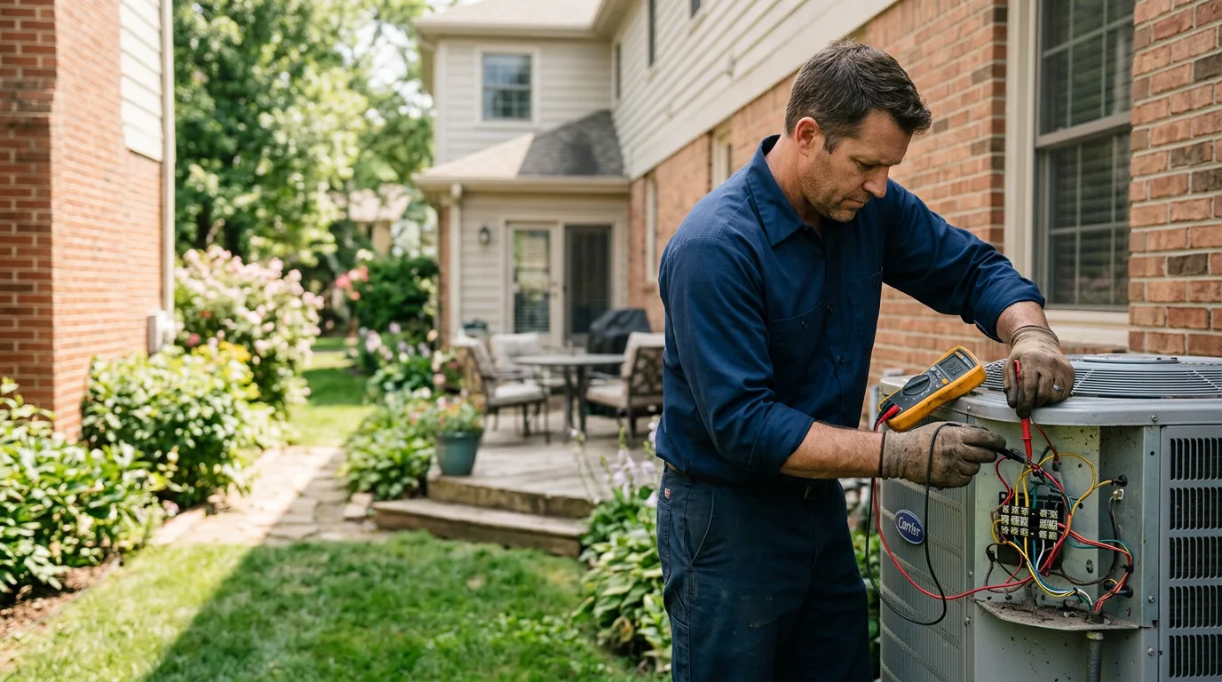 HVAC technician working near Greenville, CA